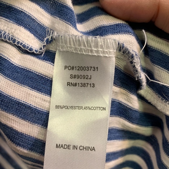 NWT Large Doe & Rae denim blue striped cardigan - Picture 5 of 8